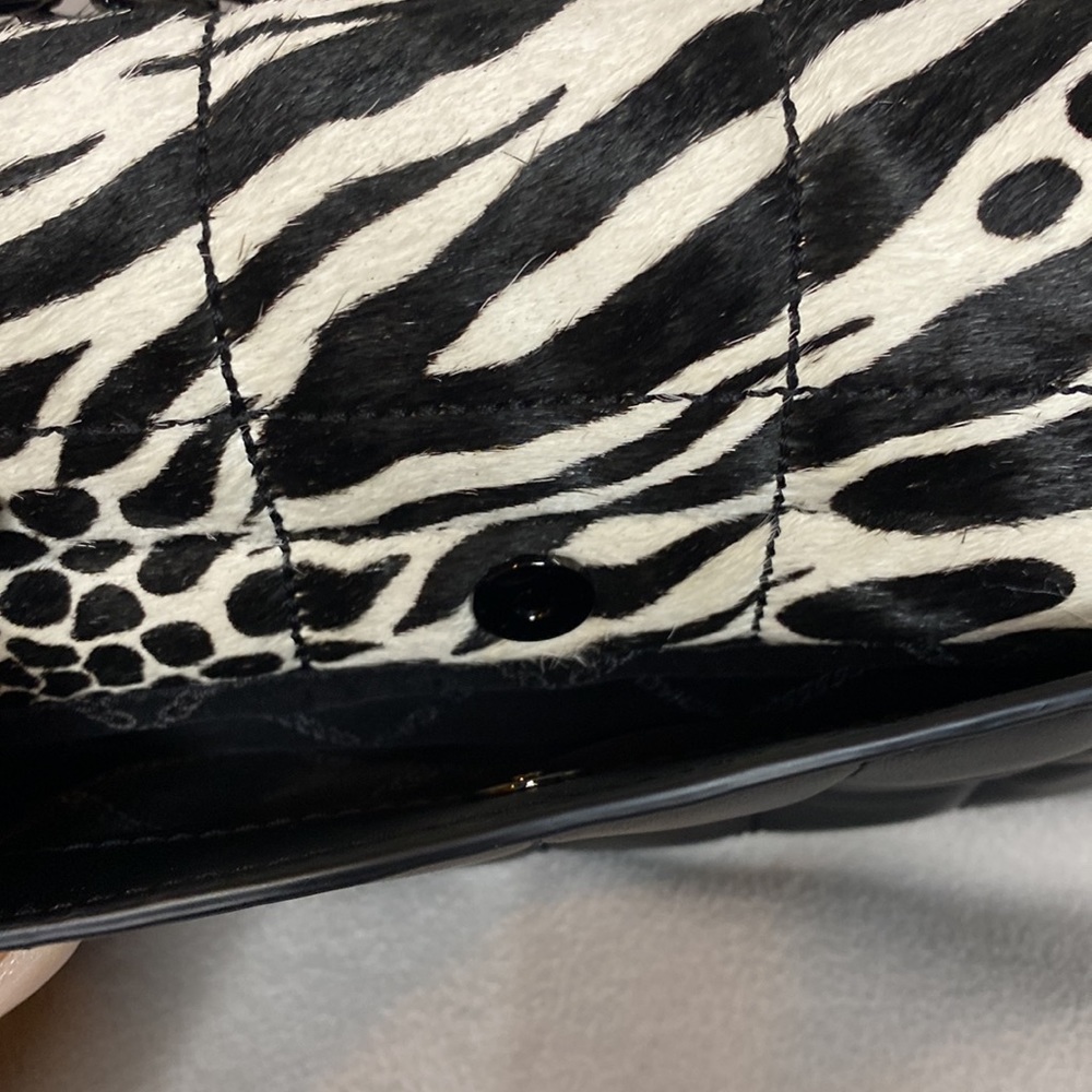 $598 RETAIL NWOT Michael Kors SoHo Quilted Animal Print Calf Hair Shoulder Bag - Picture 6 of 11